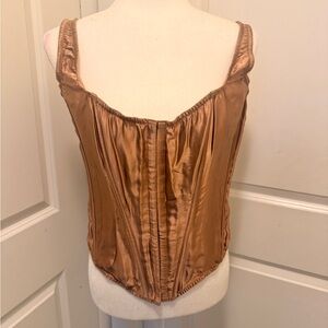 Victoria’s Secret Silk Corset Top in Bronze